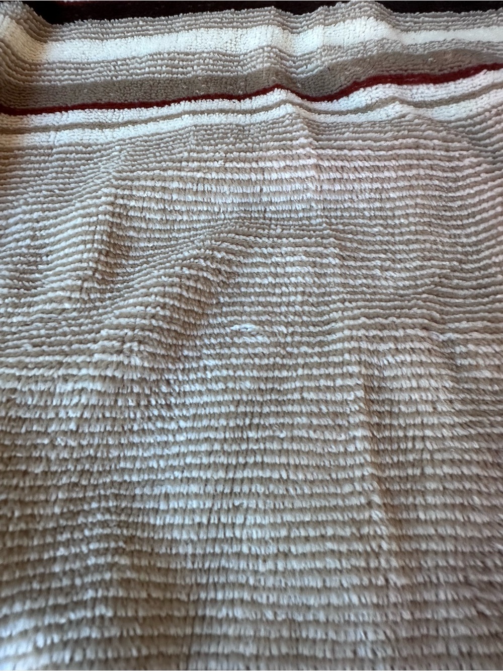 Vintage Career Club Knit Polo  Mens Small Beige Striped Pullover Made in Korea - Picture 7 of 11